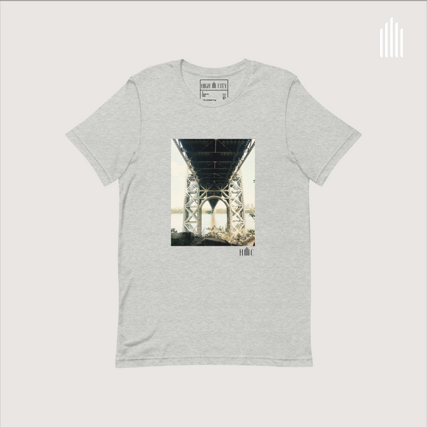 Bridge 1038: Unisex t-shirt, athletic heather & white