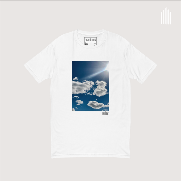Clouds 0887: Short Sleeve T-shirt, white