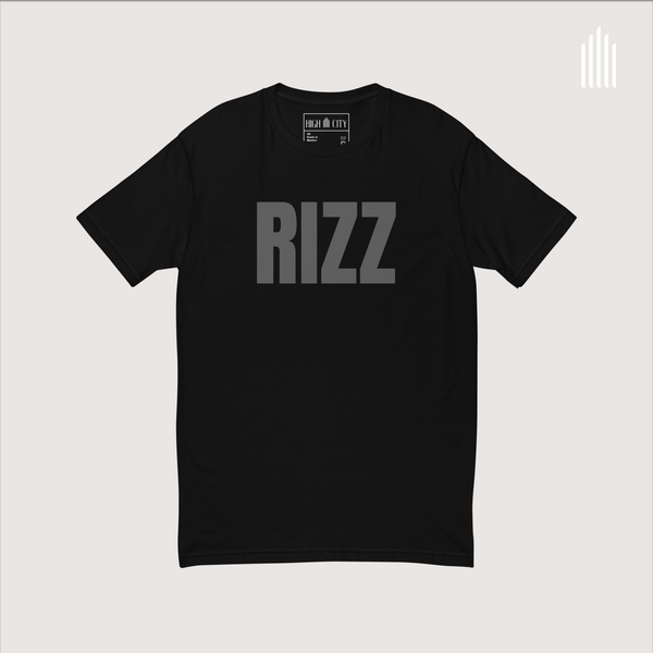 Rizz: Men's Fitted T-shirt, black