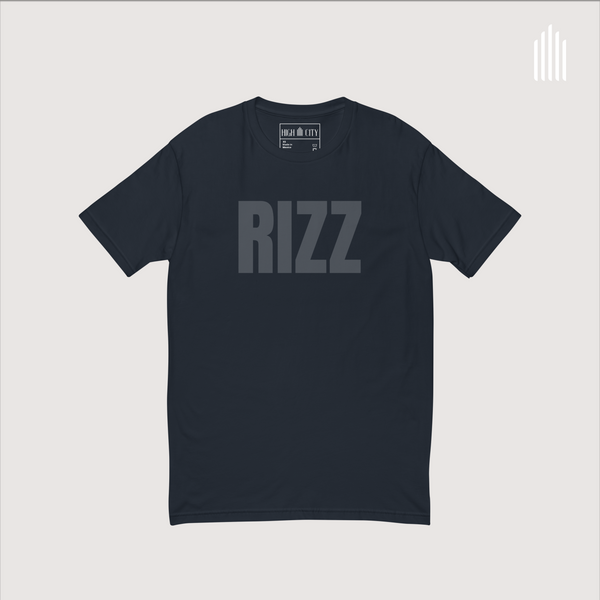 Rizz: Men's Fitted T-shirt, midnight navy