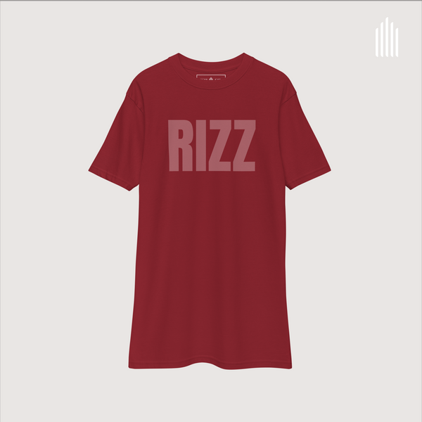 Rizz: Men’s premium heavyweight tee, brick red