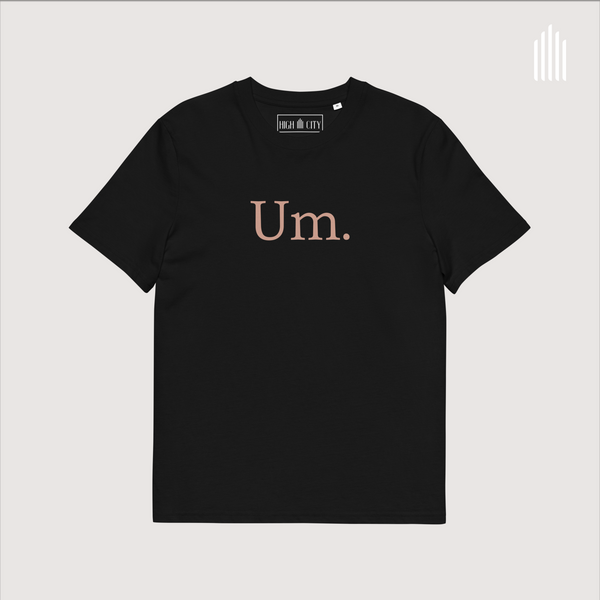 Um.: Unisex organic cotton t-shirt, black, white, French navy