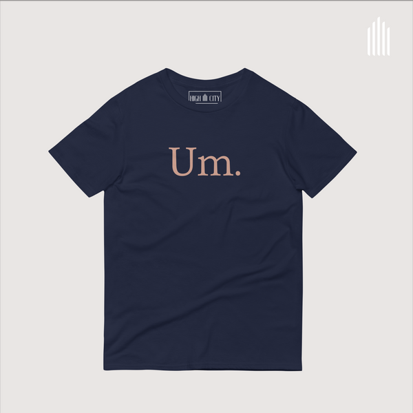 Um.: Unisex Lightweight T-Shirt, black & navy